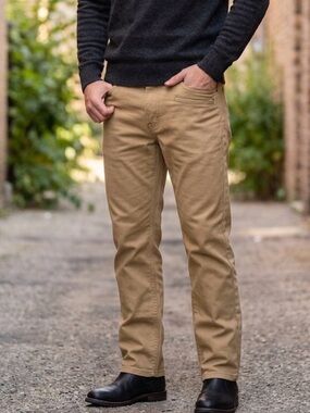 Men's David Bitton Buffalo Tan Casual Pants